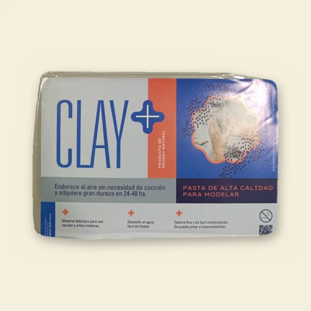 Arcilla Clay Blanca Secado al Aire Sin Horno - 500 gr