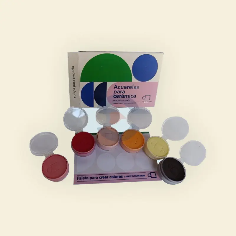 Set de Acuarelas Flor de Diseño Colores Cálidos x 6