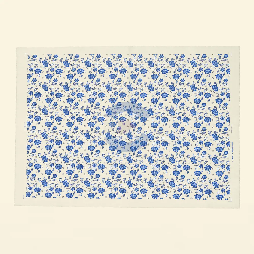 Papel de Transferencia Floral Enredadera Azul 52 x 37 cm