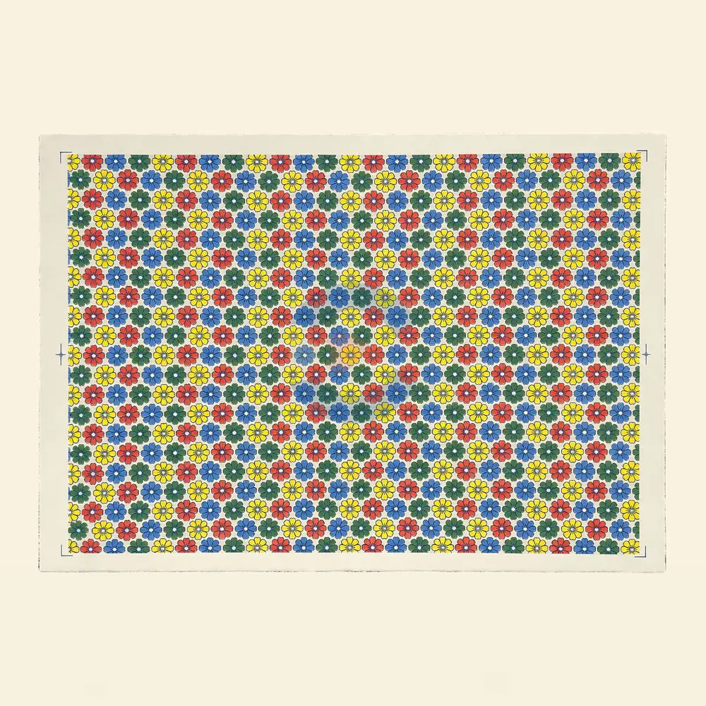 Papel de Transferencia Floral Margaritas Multicolor 52 x 37 cm