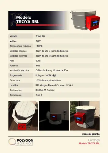 Horno Polygon Troya 35 Litros, foto 2