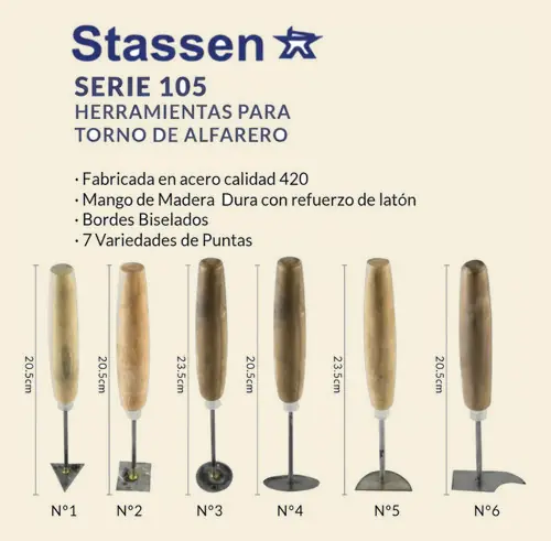 Herramienta para Torno Alfarero 'Retorneador' Stassen S105, foto 2