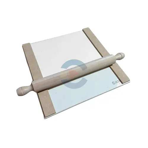 Kit Tabla Entelada Impermeable + Palo de Amasar + Varillas Niveladoras (30x30 / 40x40 cm)