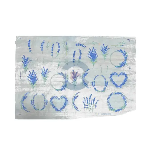 Papel de Transferencia 'Flor Lavanda' 48x33 cm
