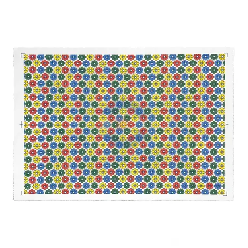 Papel de Transferencia Floral Margaritas Multicolor 52 x 37 cm
