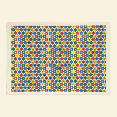 Papel de Transferencia Floral Margaritas Multicolor 52 x 37 cm