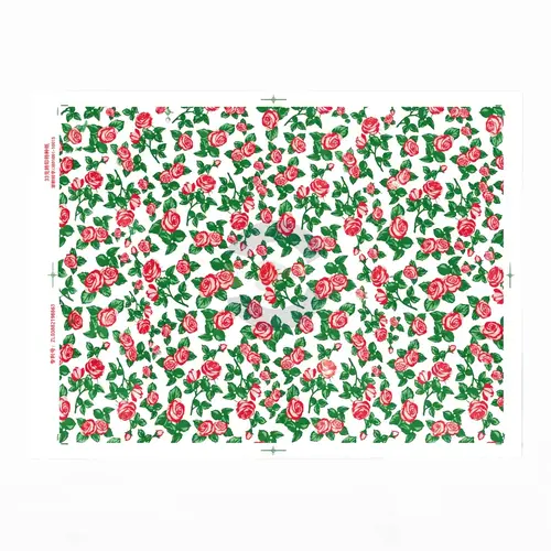 Papel de Transferencia Floral Rosas Rojas 52 x 37 cm