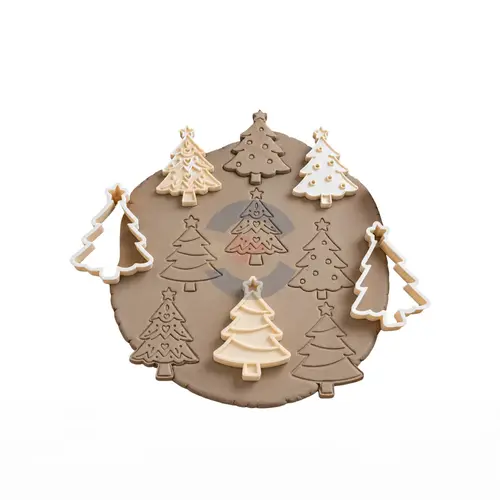 Kit Sellos y Cortantes Pinos Navideños